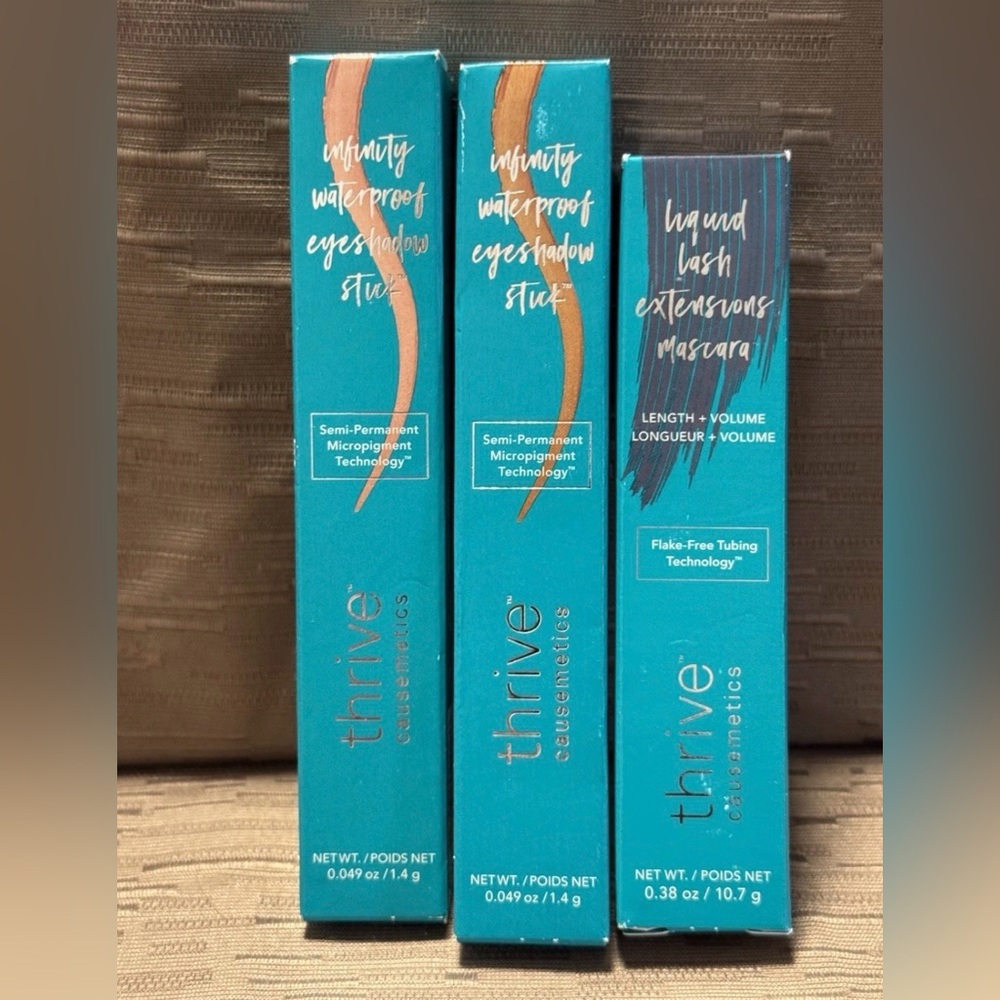 Thrive Causemetics Infinity Eyeshadow Stick NIKKI ~ RIJI ~ Extender Mascara NOLA